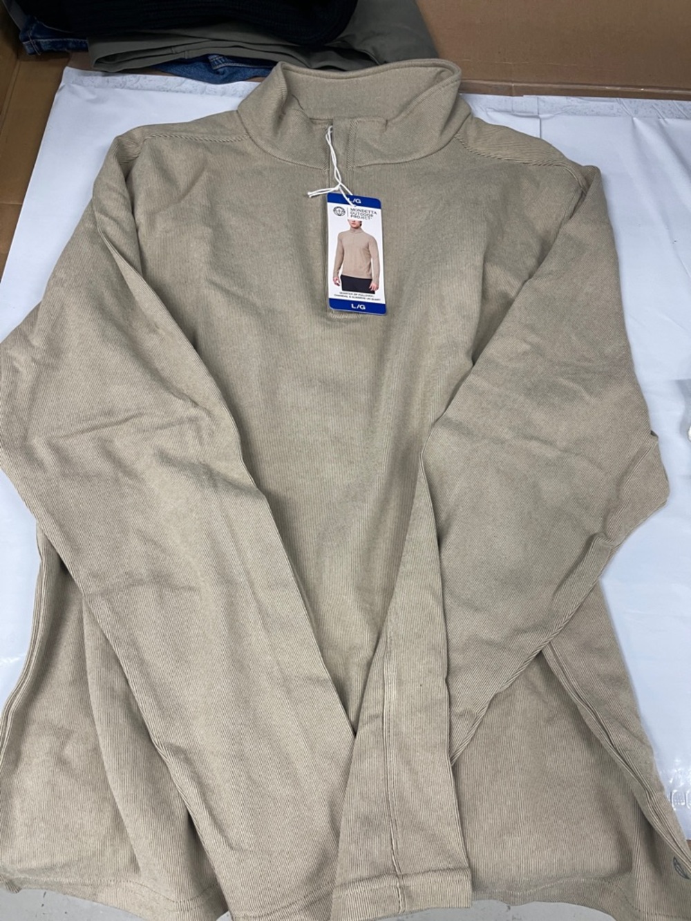 Mondetta Men's Turtleneck Sweater in Taupe